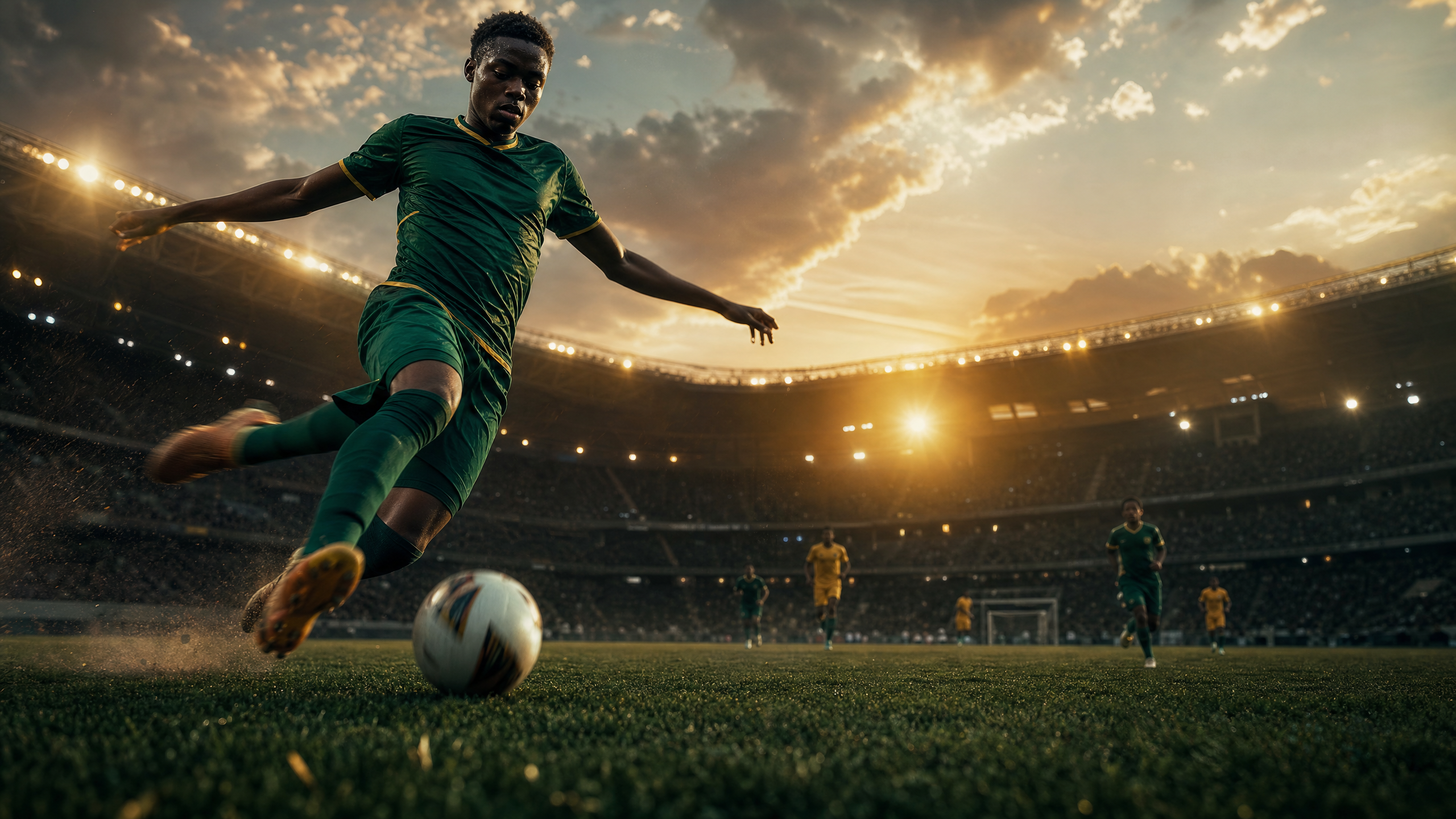 Stadium at golden hour